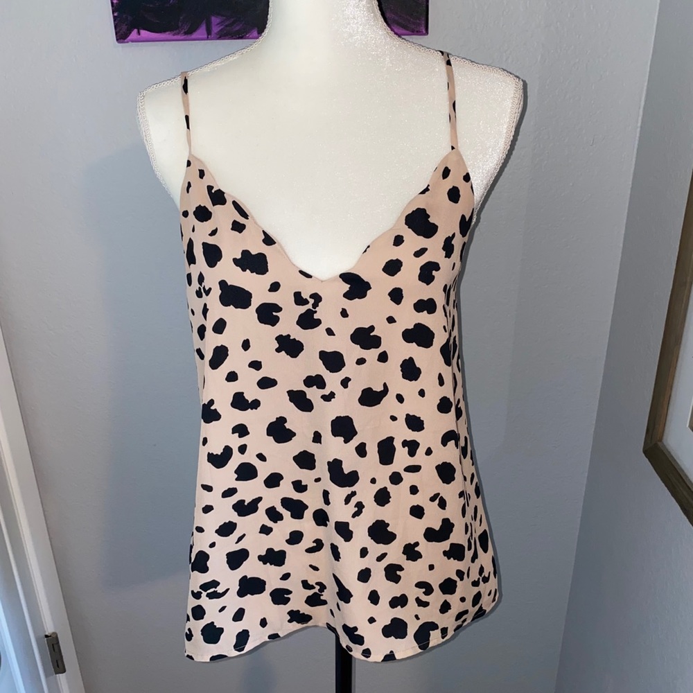 Beige and black tank top by Socialite